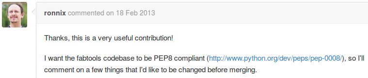 PR Review with PEP8 requirements